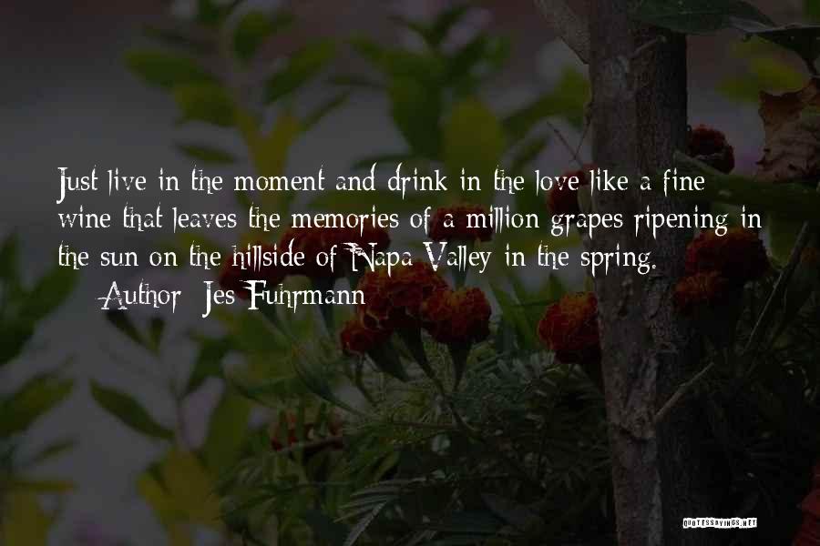 Jes Fuhrmann Quotes: Just Live In The Moment And Drink In The Love Like A Fine Wine That Leaves The Memories Of A