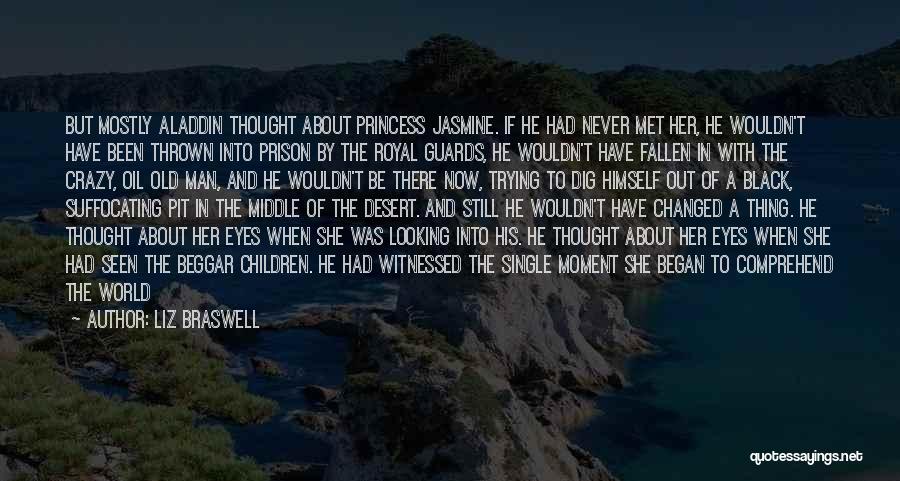 Liz Braswell Quotes: But Mostly Aladdin Thought About Princess Jasmine. If He Had Never Met Her, He Wouldn't Have Been Thrown Into Prison