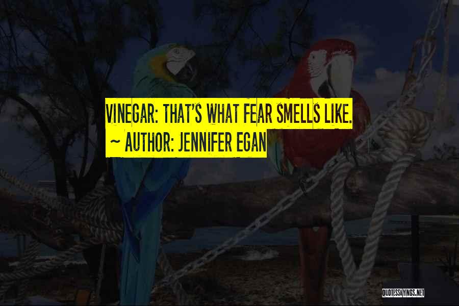 Jennifer Egan Quotes: Vinegar: That's What Fear Smells Like.