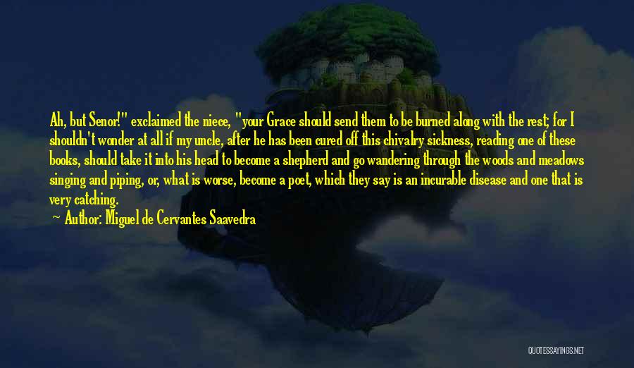 Miguel De Cervantes Saavedra Quotes: Ah, But Senor! Exclaimed The Niece, Your Grace Should Send Them To Be Burned Along With The Rest; For I