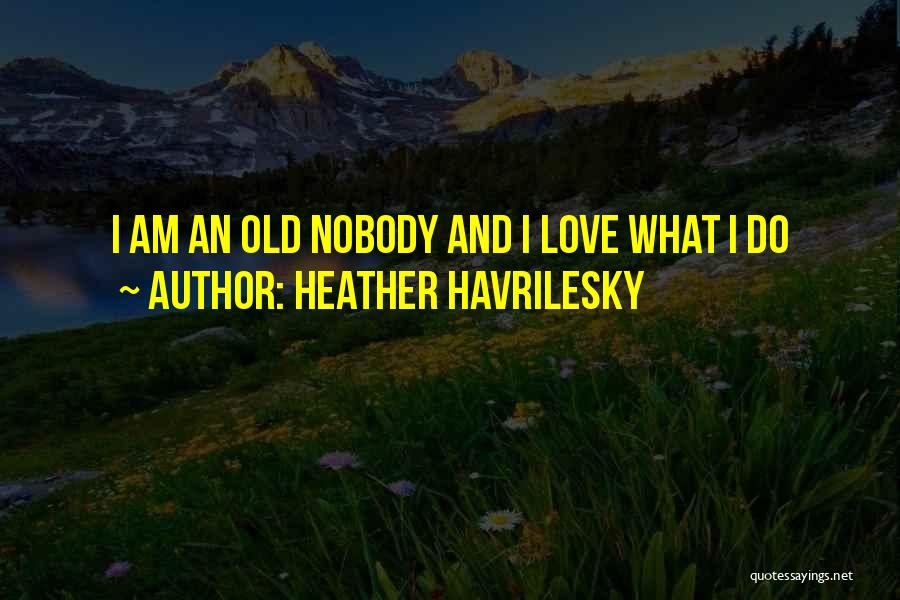 Heather Havrilesky Quotes: I Am An Old Nobody And I Love What I Do