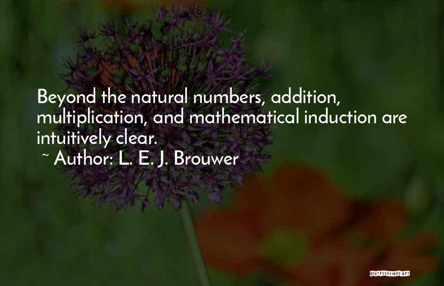 L. E. J. Brouwer Quotes: Beyond The Natural Numbers, Addition, Multiplication, And Mathematical Induction Are Intuitively Clear.