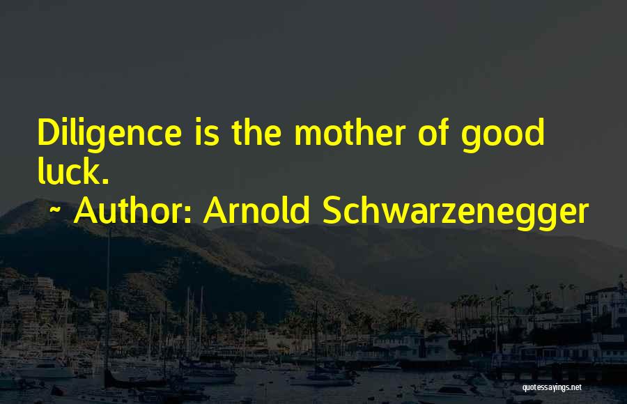 Arnold Schwarzenegger Quotes: Diligence Is The Mother Of Good Luck.