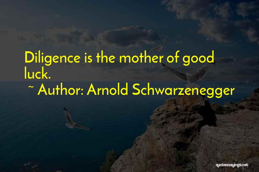 Arnold Schwarzenegger Quotes: Diligence Is The Mother Of Good Luck.