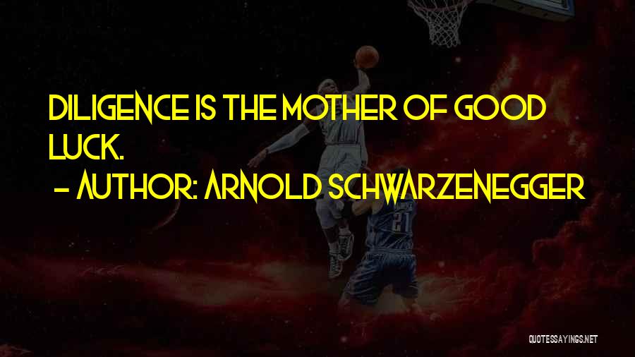 Arnold Schwarzenegger Quotes: Diligence Is The Mother Of Good Luck.