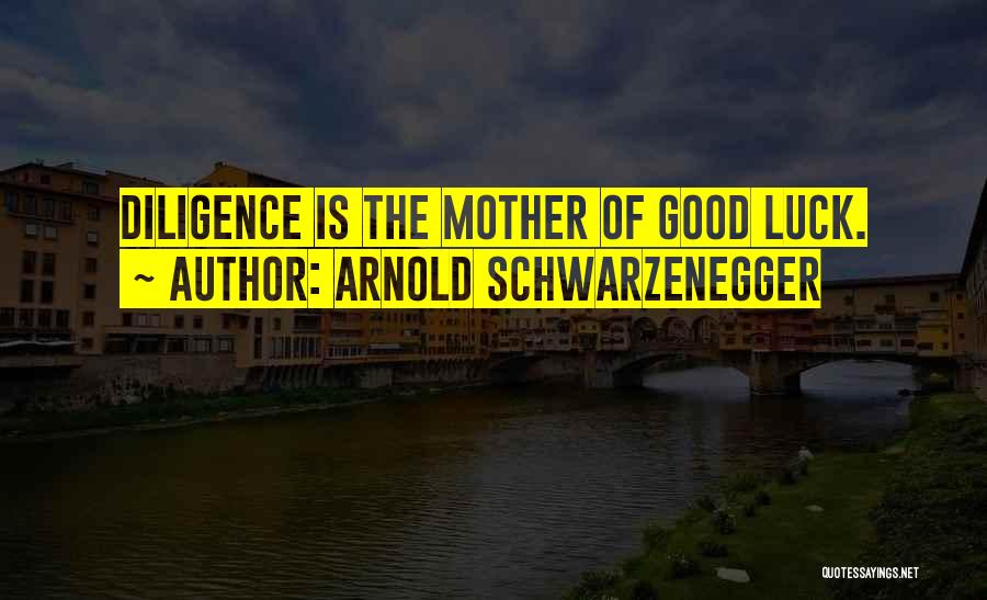 Arnold Schwarzenegger Quotes: Diligence Is The Mother Of Good Luck.