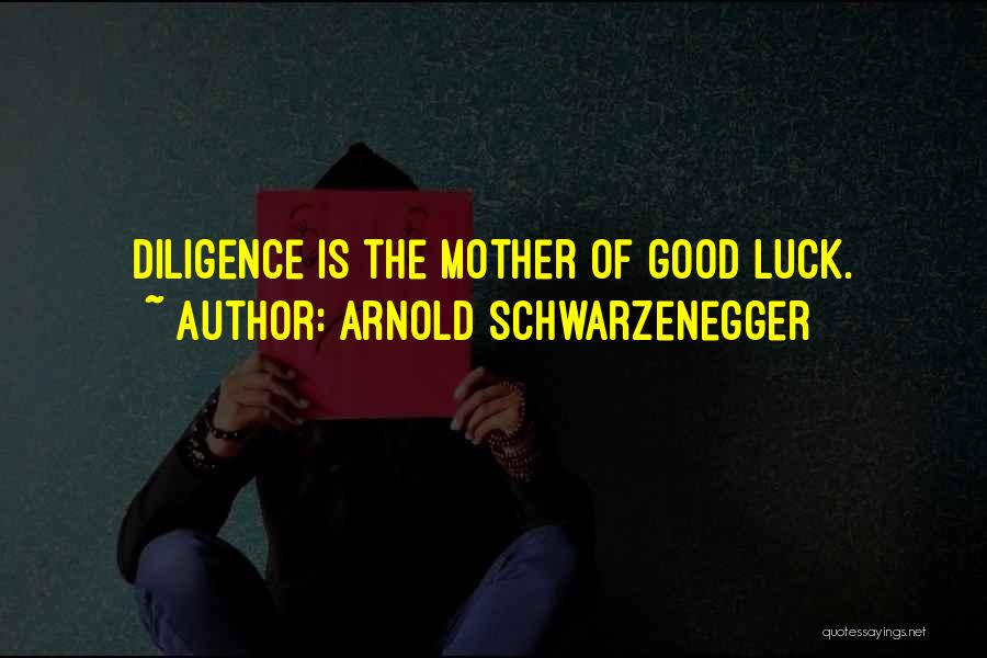 Arnold Schwarzenegger Quotes: Diligence Is The Mother Of Good Luck.
