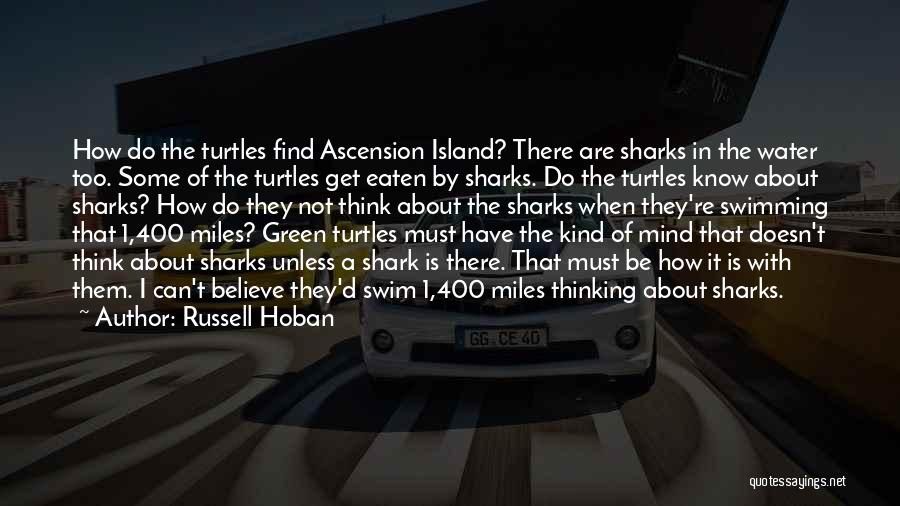 Russell Hoban Quotes: How Do The Turtles Find Ascension Island? There Are Sharks In The Water Too. Some Of The Turtles Get Eaten