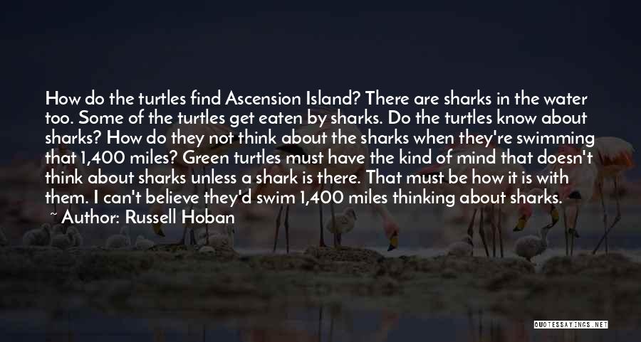 Russell Hoban Quotes: How Do The Turtles Find Ascension Island? There Are Sharks In The Water Too. Some Of The Turtles Get Eaten