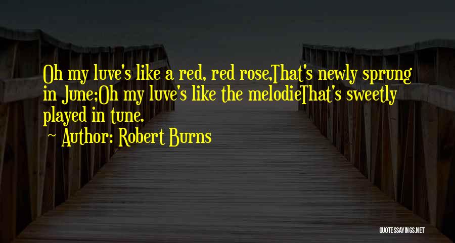 Robert Burns Quotes: Oh My Luve's Like A Red, Red Rose,that's Newly Sprung In June;oh My Luve's Like The Melodiethat's Sweetly Played In