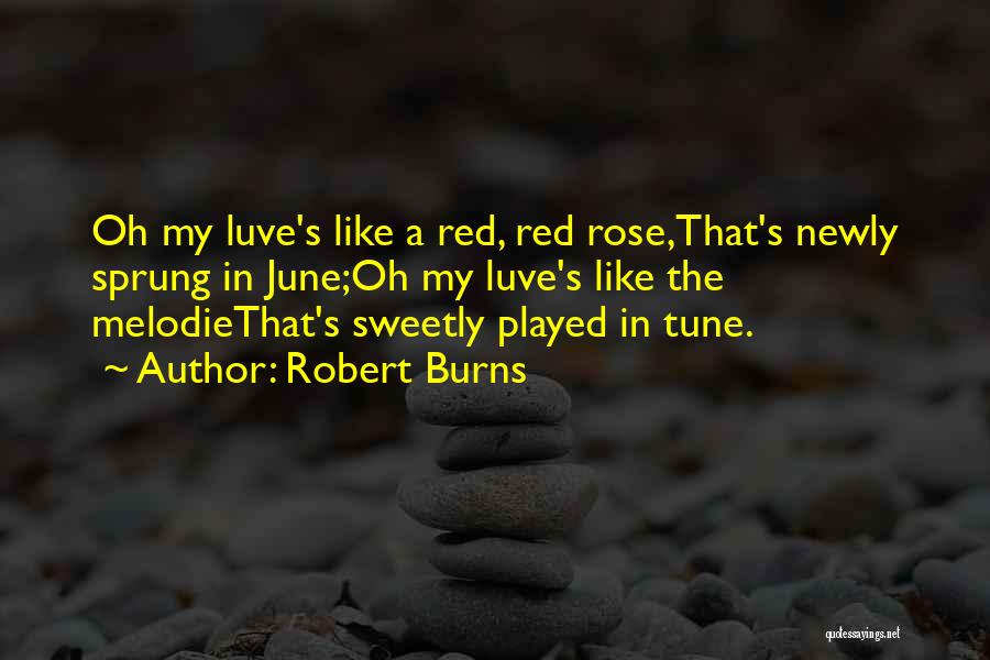 Robert Burns Quotes: Oh My Luve's Like A Red, Red Rose,that's Newly Sprung In June;oh My Luve's Like The Melodiethat's Sweetly Played In