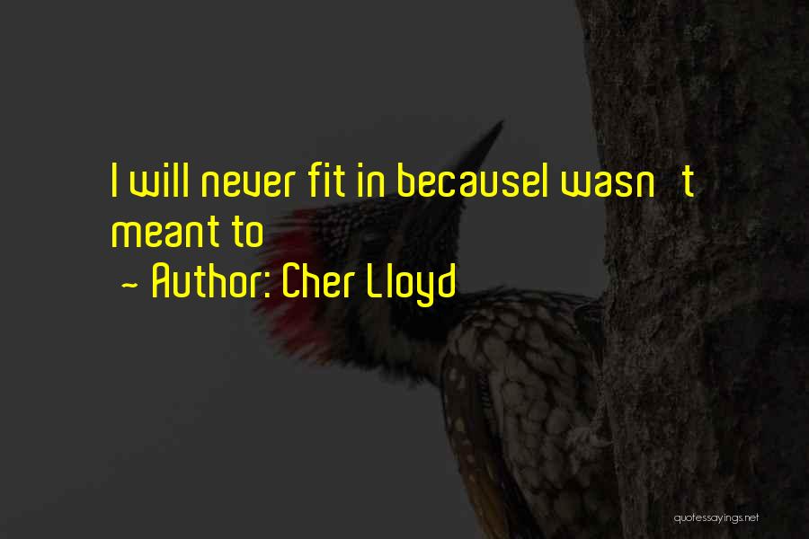 Cher Lloyd Quotes: I Will Never Fit In Becausei Wasn't Meant To