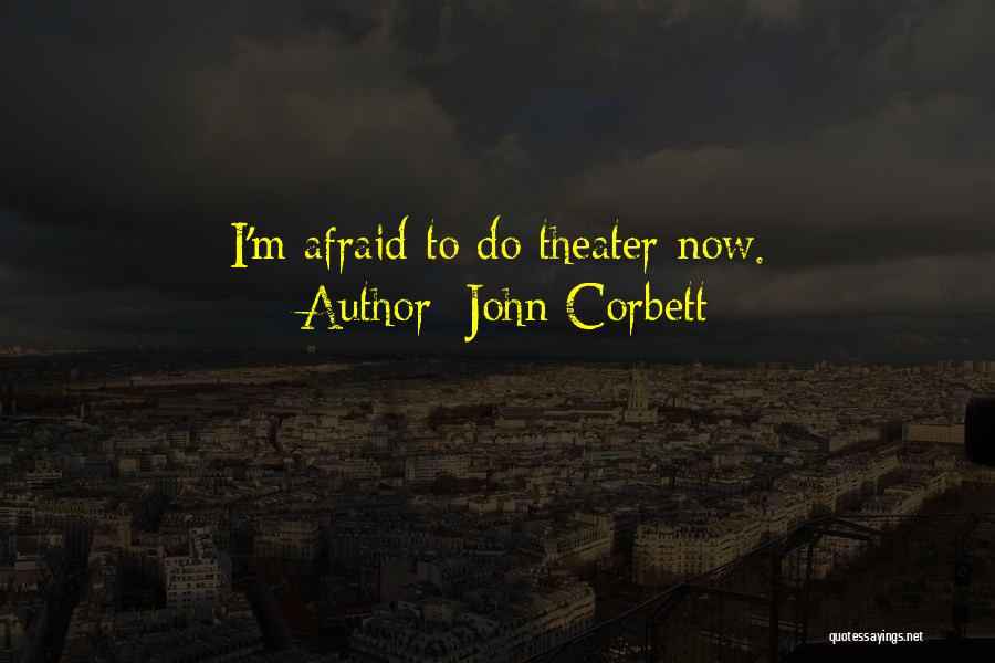 John Corbett Quotes: I'm Afraid To Do Theater Now.