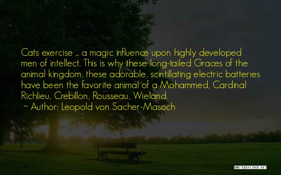 Leopold Von Sacher-Masoch Quotes: Cats Exercise ... A Magic Influence Upon Highly Developed Men Of Intellect. This Is Why These Long-tailed Graces Of The