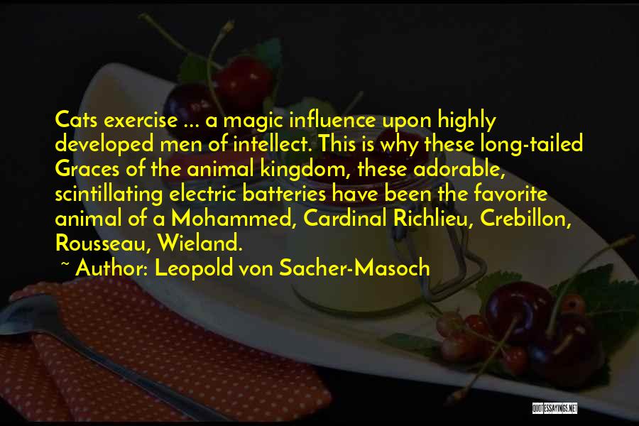 Leopold Von Sacher-Masoch Quotes: Cats Exercise ... A Magic Influence Upon Highly Developed Men Of Intellect. This Is Why These Long-tailed Graces Of The