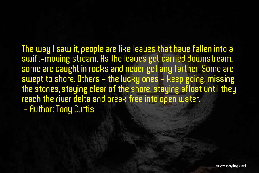 Tony Curtis Quotes: The Way I Saw It, People Are Like Leaves That Have Fallen Into A Swift-moving Stream. As The Leaves Get