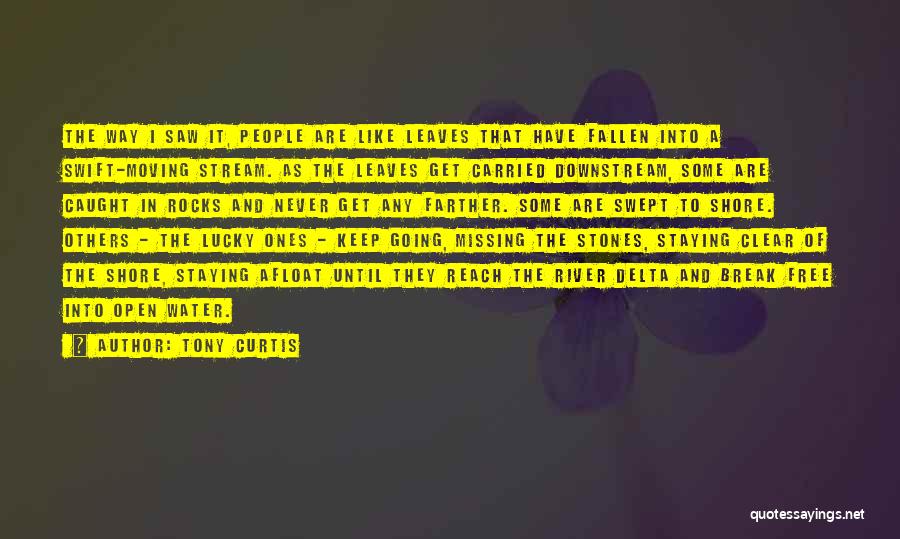 Tony Curtis Quotes: The Way I Saw It, People Are Like Leaves That Have Fallen Into A Swift-moving Stream. As The Leaves Get