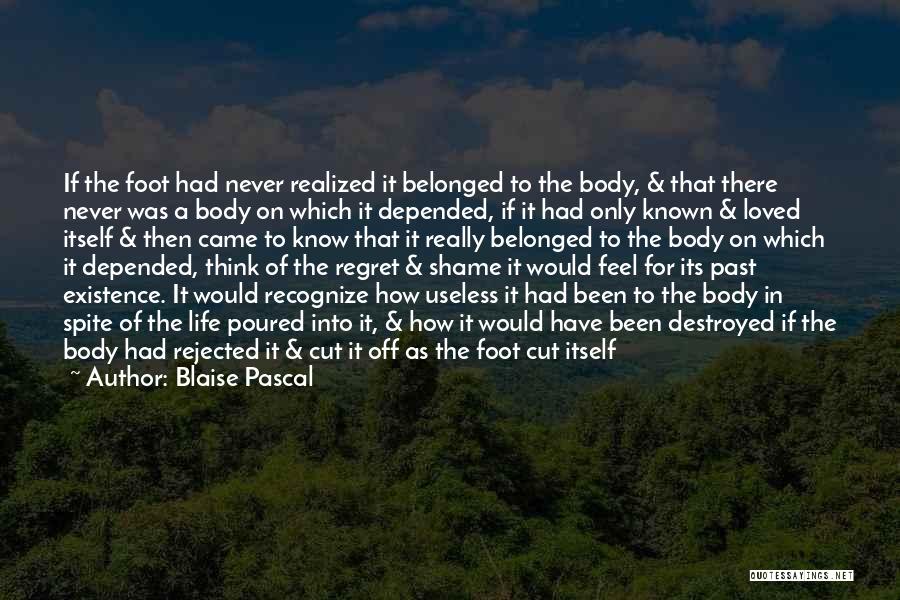 Blaise Pascal Quotes: If The Foot Had Never Realized It Belonged To The Body, & That There Never Was A Body On Which