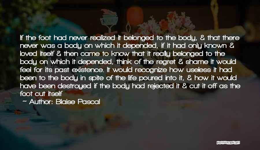 Blaise Pascal Quotes: If The Foot Had Never Realized It Belonged To The Body, & That There Never Was A Body On Which