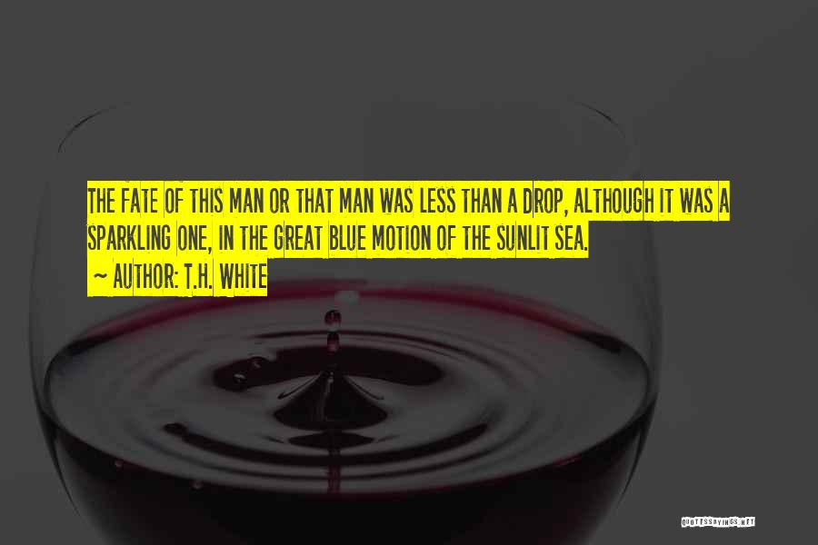 T.H. White Quotes: The Fate Of This Man Or That Man Was Less Than A Drop, Although It Was A Sparkling One, In