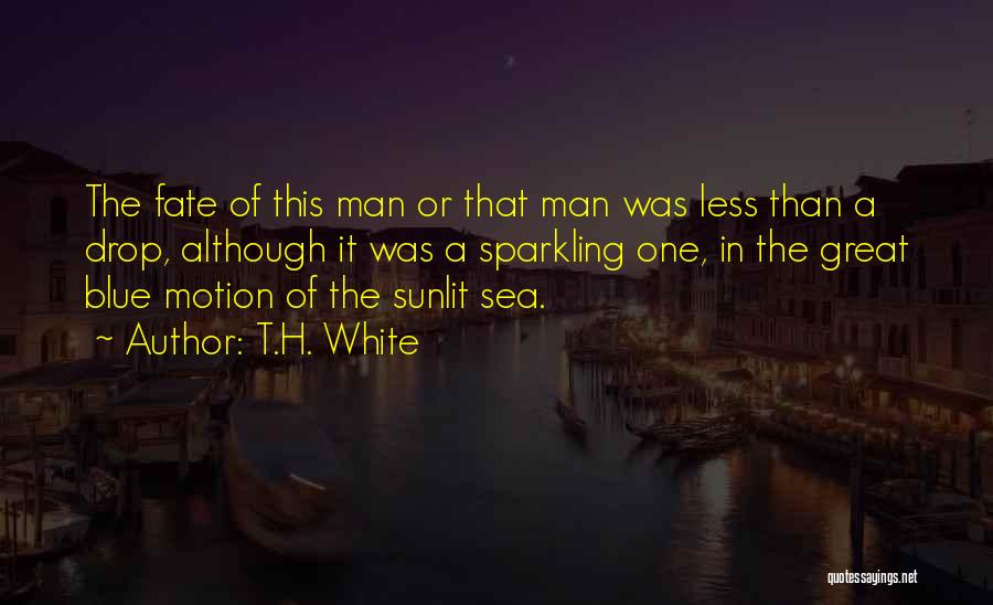 T.H. White Quotes: The Fate Of This Man Or That Man Was Less Than A Drop, Although It Was A Sparkling One, In