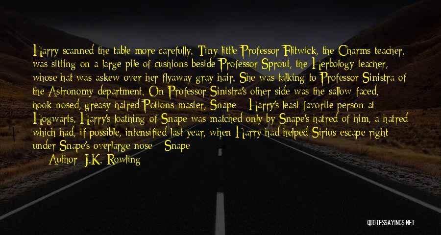 J.K. Rowling Quotes: Harry Scanned The Table More Carefully. Tiny Little Professor Flitwick, The Charms Teacher, Was Sitting On A Large Pile Of