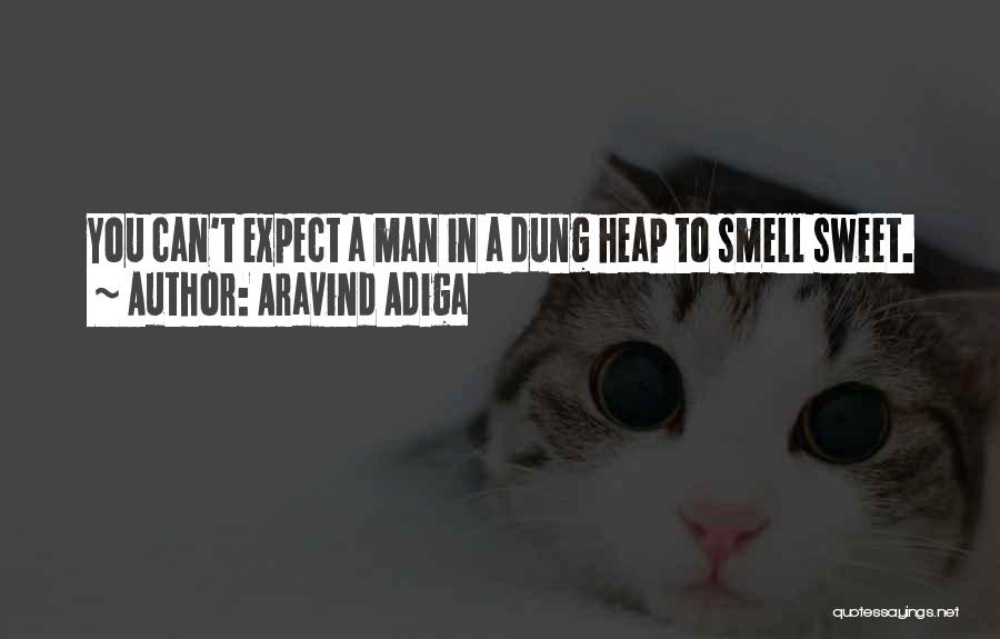 Aravind Adiga Quotes: You Can't Expect A Man In A Dung Heap To Smell Sweet.