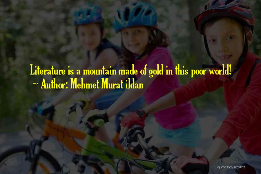 Mehmet Murat Ildan Quotes: Literature Is A Mountain Made Of Gold In This Poor World!