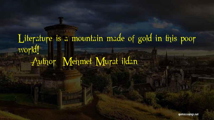Mehmet Murat Ildan Quotes: Literature Is A Mountain Made Of Gold In This Poor World!
