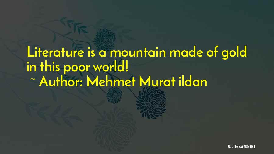 Mehmet Murat Ildan Quotes: Literature Is A Mountain Made Of Gold In This Poor World!