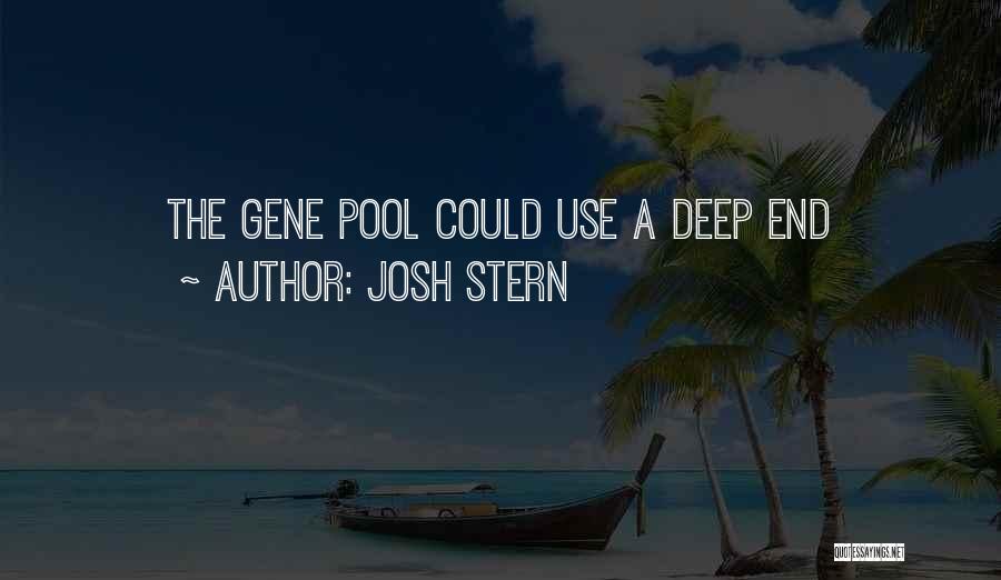 Josh Stern Quotes: The Gene Pool Could Use A Deep End