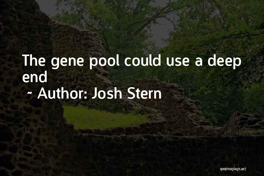 Josh Stern Quotes: The Gene Pool Could Use A Deep End