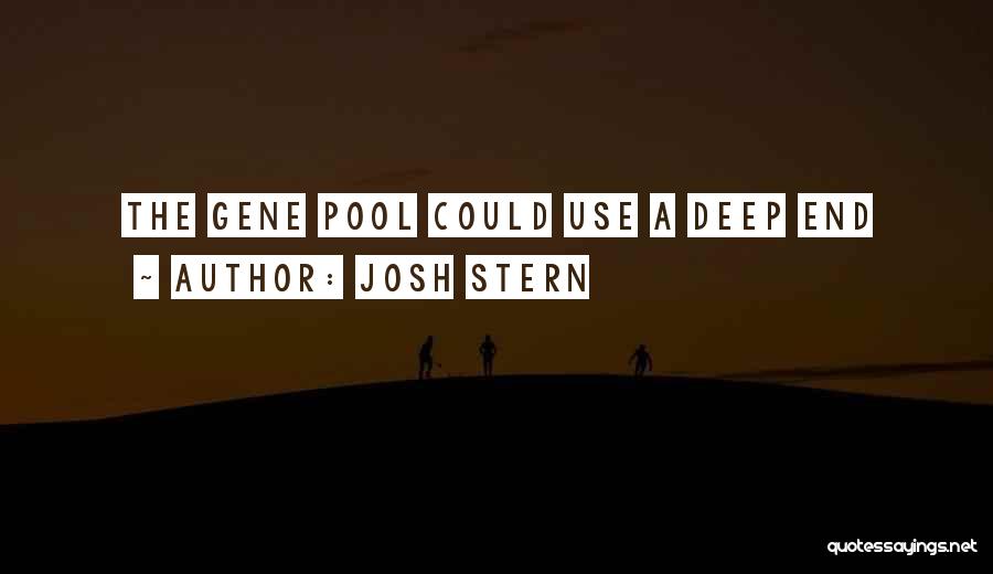 Josh Stern Quotes: The Gene Pool Could Use A Deep End
