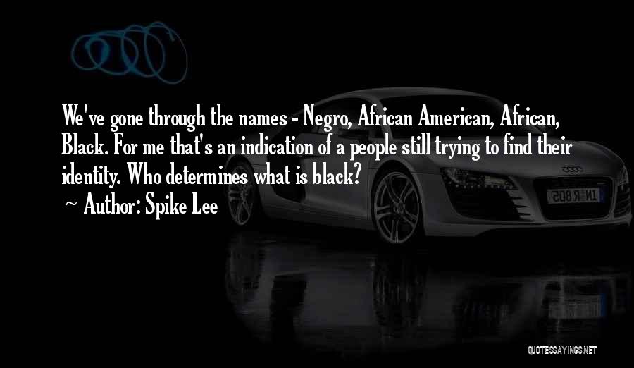 Spike Lee Quotes: We've Gone Through The Names - Negro, African American, African, Black. For Me That's An Indication Of A People Still
