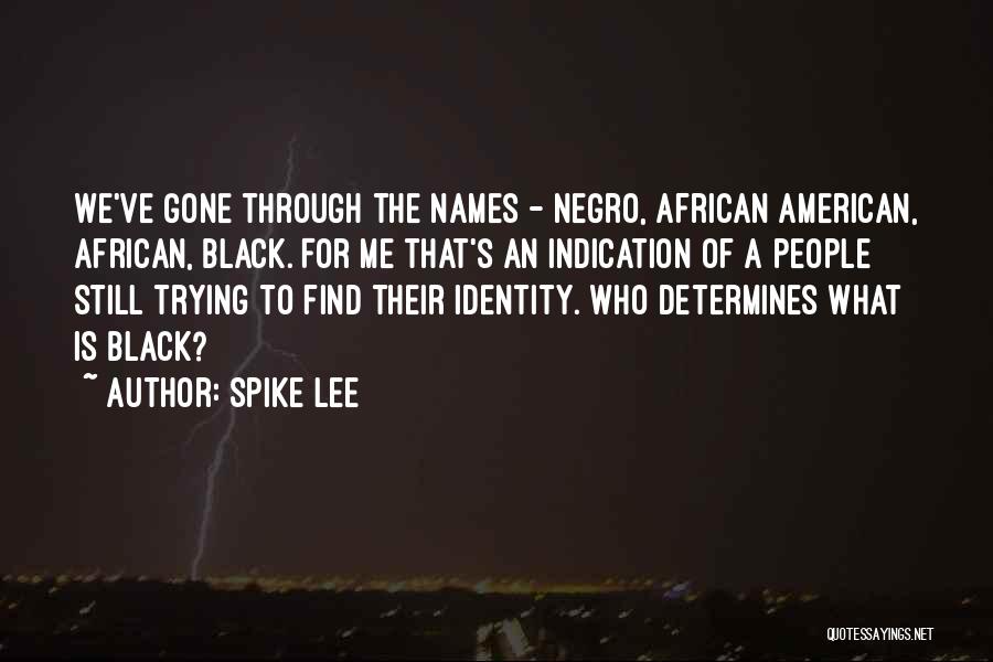 Spike Lee Quotes: We've Gone Through The Names - Negro, African American, African, Black. For Me That's An Indication Of A People Still