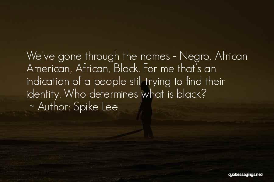 Spike Lee Quotes: We've Gone Through The Names - Negro, African American, African, Black. For Me That's An Indication Of A People Still