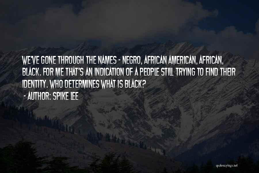 Spike Lee Quotes: We've Gone Through The Names - Negro, African American, African, Black. For Me That's An Indication Of A People Still