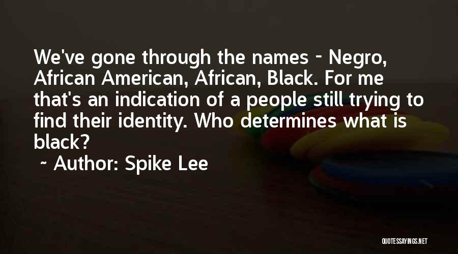 Spike Lee Quotes: We've Gone Through The Names - Negro, African American, African, Black. For Me That's An Indication Of A People Still