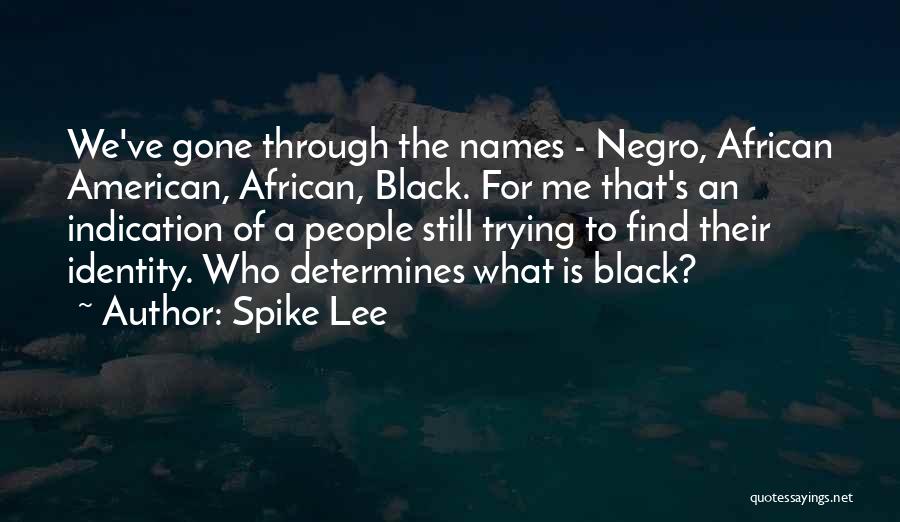 Spike Lee Quotes: We've Gone Through The Names - Negro, African American, African, Black. For Me That's An Indication Of A People Still