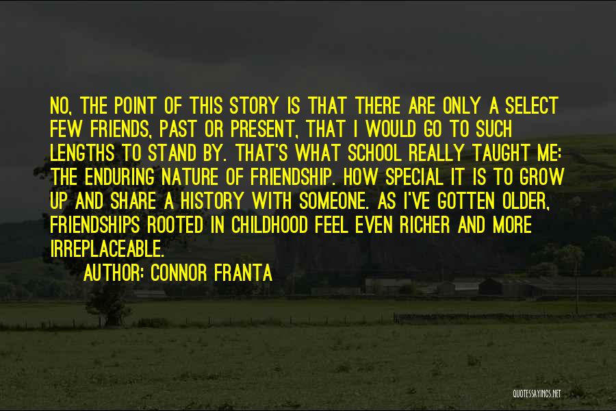 Connor Franta Quotes: No, The Point Of This Story Is That There Are Only A Select Few Friends, Past Or Present, That I
