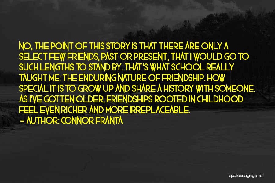 Connor Franta Quotes: No, The Point Of This Story Is That There Are Only A Select Few Friends, Past Or Present, That I