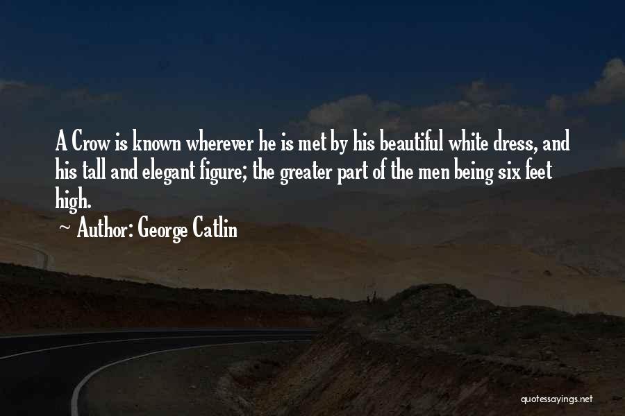 George Catlin Quotes: A Crow Is Known Wherever He Is Met By His Beautiful White Dress, And His Tall And Elegant Figure; The