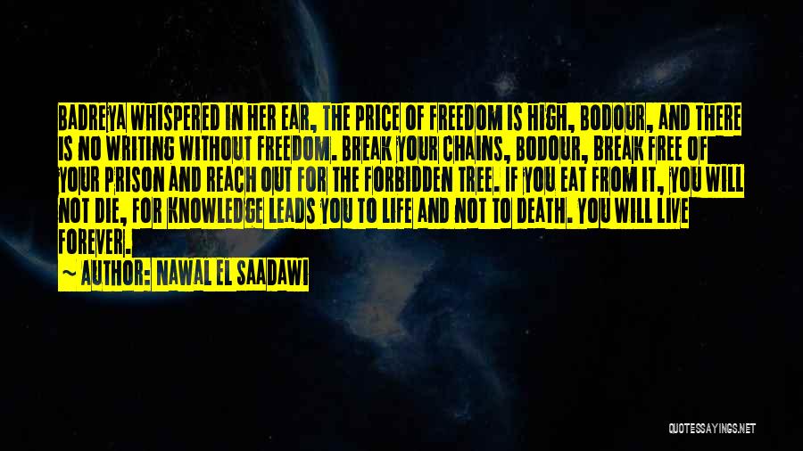 Nawal El Saadawi Quotes: Badreya Whispered In Her Ear, The Price Of Freedom Is High, Bodour, And There Is No Writing Without Freedom. Break