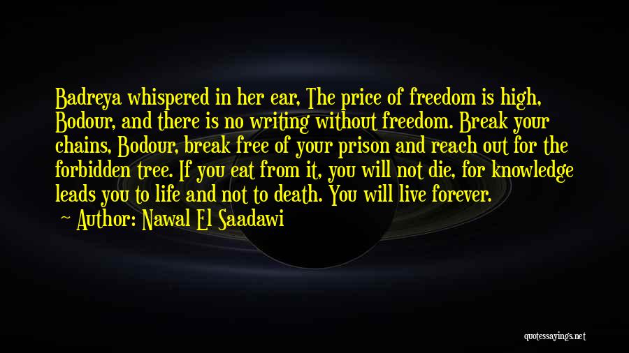 Nawal El Saadawi Quotes: Badreya Whispered In Her Ear, The Price Of Freedom Is High, Bodour, And There Is No Writing Without Freedom. Break