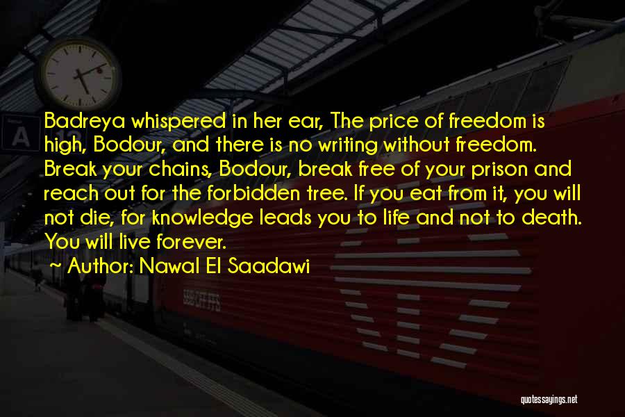Nawal El Saadawi Quotes: Badreya Whispered In Her Ear, The Price Of Freedom Is High, Bodour, And There Is No Writing Without Freedom. Break
