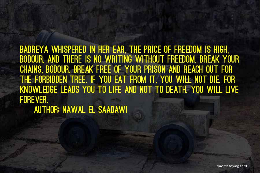 Nawal El Saadawi Quotes: Badreya Whispered In Her Ear, The Price Of Freedom Is High, Bodour, And There Is No Writing Without Freedom. Break