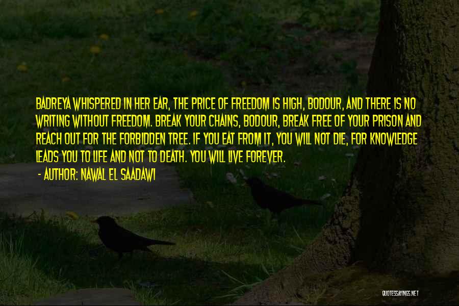 Nawal El Saadawi Quotes: Badreya Whispered In Her Ear, The Price Of Freedom Is High, Bodour, And There Is No Writing Without Freedom. Break