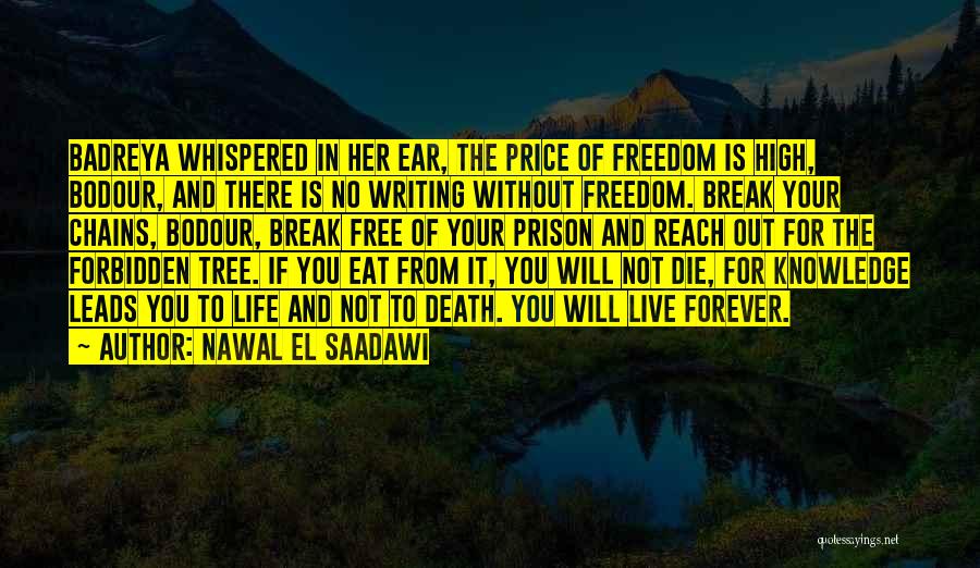 Nawal El Saadawi Quotes: Badreya Whispered In Her Ear, The Price Of Freedom Is High, Bodour, And There Is No Writing Without Freedom. Break