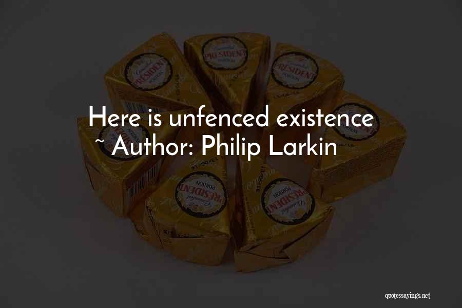 Philip Larkin Quotes: Here Is Unfenced Existence
