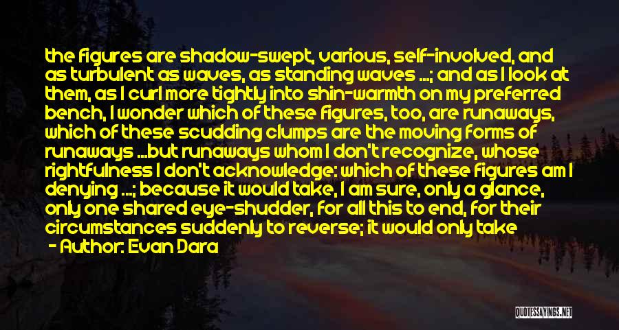 Evan Dara Quotes: The Figures Are Shadow-swept, Various, Self-involved, And As Turbulent As Waves, As Standing Waves ...; And As I Look At